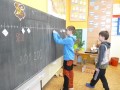 hodina matematiky s návštěvou ze školy v Opatovicích